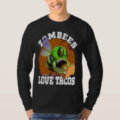 Zombees Love Tacos Zombee Zombie Bee Tシャツ (正面)
