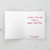 ZOMBIEクリスマスホリデーグリーティングカード シーズンカード (内部)