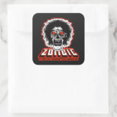 ZOMBIE顔もし – あなたのランニングないの場合 スクエアシール (バッグ)