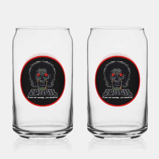 ZOMBIE – おもし客様のランニングではない ガラス缶 (正面)