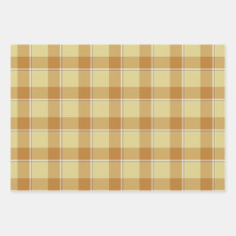 Zombie and Copper Plaid Tan Beige ラッピングペーパーシート