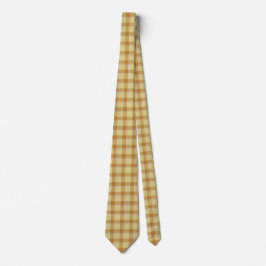 Zombie and Copper Plaid Tan Beige Neck Tie ネクタイ