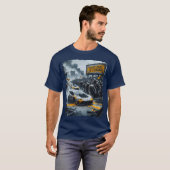 Zombie and fast car Your end is coming post retro  Tシャツ (正面フル)