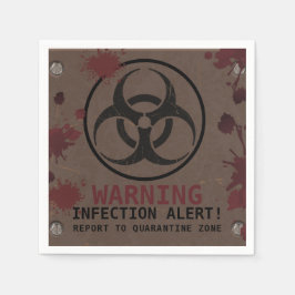 Zombie Apocalypse Birthday | Halloween Biohazard スタンダードカクテルナプキン