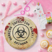 Zombie Apocalypse Birthday | Halloween Biohazard ペーパープレート (パーティー)