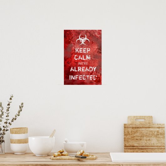Zombie Apocalypse Keep Calm 13" X 19" ポスター (キッチン)