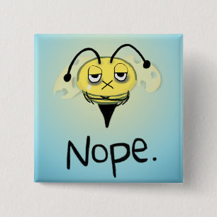 Zombie Bee/Zom-BEE - 与え Me NOPE.四角ボタン 缶バッジ