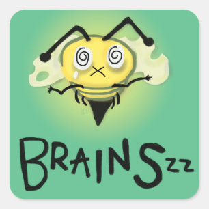 Zombie Bee/Zom-BEE - BRAINS スクエアシール
