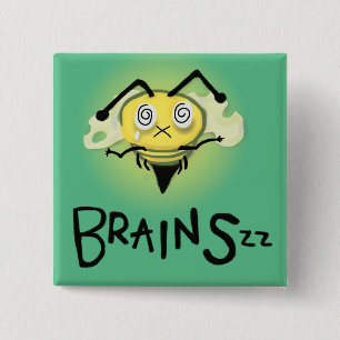 Zombie Bee/Zom-BEE - BRAINS 缶バッジ