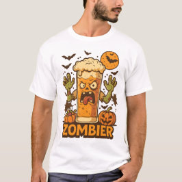 Zombie Bierglas Halloween Tシャツ