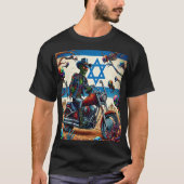 Zombie Biker in Apocalyptic Israeli Scene Tシャツ (正面)