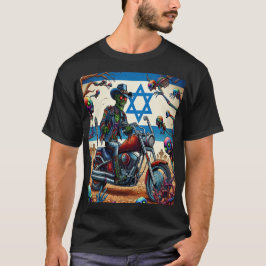 Zombie Biker in Apocalyptic Israeli Scene Tシャツ