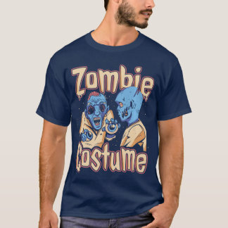 Zombie Bloody Funny Costume Halloween Horror Zombi Tシャツ