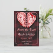 Zombie Brains Wedding Save the Date Card セーブザデート (スタンド正面)
