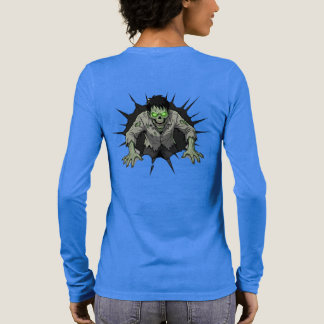 Zombie Breaking Through Wall Horror gift トライブレンドＴシャツ
