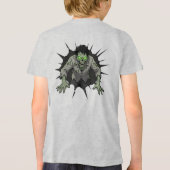 Zombie Breaking Through Wall Horror gift トライブレンドＴシャツ (裏面)