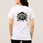 Zombie Breaking Through Wall Horror gift トライブレンドＴシャツ (裏面)