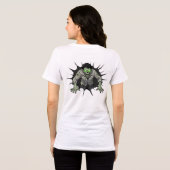 Zombie Breaking Through Wall Horror gift トライブレンドＴシャツ (裏面全面)