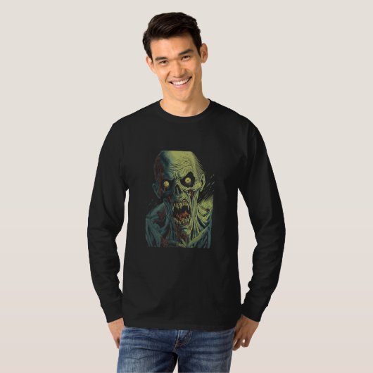 Zombie by Haunted Horror Halloween 4 Tシャツ (正面フル)