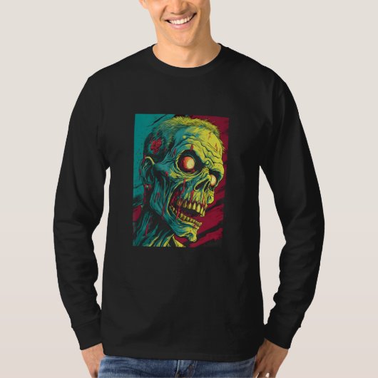 Zombie by Haunted Horror Halloween 9 Tシャツ (正面)