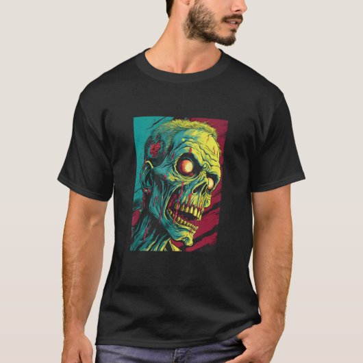 Zombie by Haunted Horror Halloween 9 Tシャツ (正面)