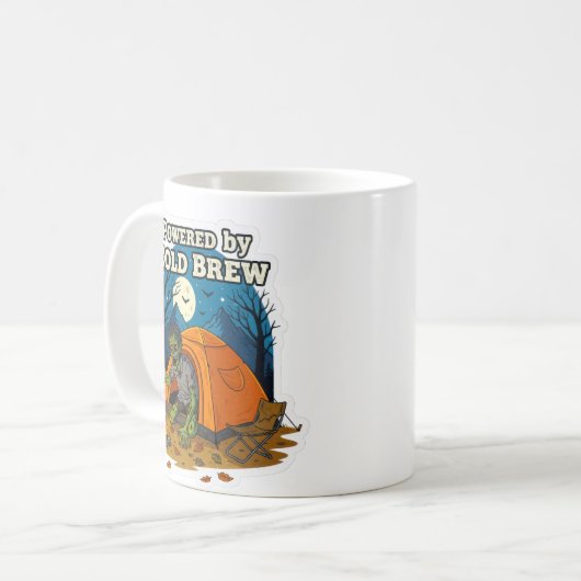 Zombie Camper Powered by Cold Brew Coffee コーヒーマグカップ (正面左)