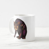 Zombie Cat Funny Creepy Cute Undead Kitty コーヒーマグカップ (正面左)