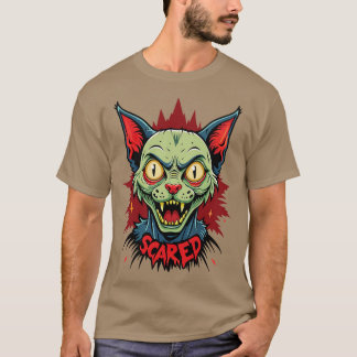 zombie Cat Scared Tシャツ