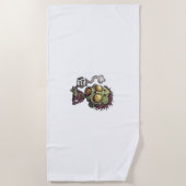  Zombie Coffee Time ビーチタオル (正面)