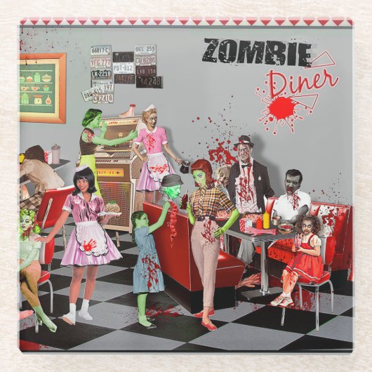 Zombie Diner ガラスコースター (正面)