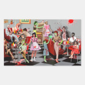 Zombie Diner 長方形シール (正面)
