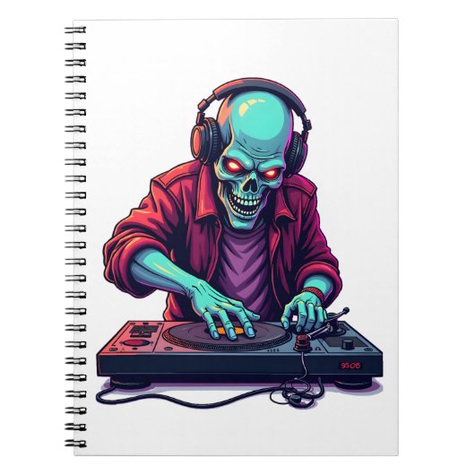 Zombie DJ � Music Festival Halloween Tee ノートブック (正面)