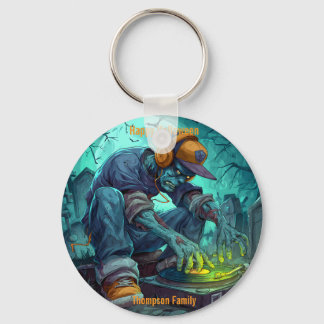 Zombie DJ Rave Halloween Party Vibes キーホルダー