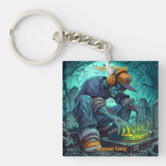 Zombie DJ Rave Halloween Party Vibes キーホルダー