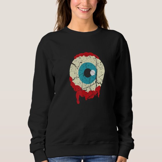 Zombie Eyeball Halloween Scary Zombie   スウェットシャツ (正面)