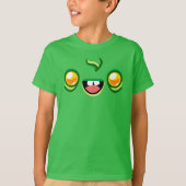 Zombie Face - Happy Jump Boy's Green Tシャツ (正面)