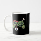 Zombie Gamer Controller With Eyell And Halloween G コーヒーマグカップ (左)