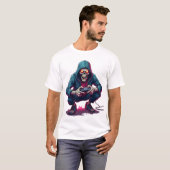 Zombie Gamer � Funny Halloween Gaming Shirt Tシャツ (正面フル)