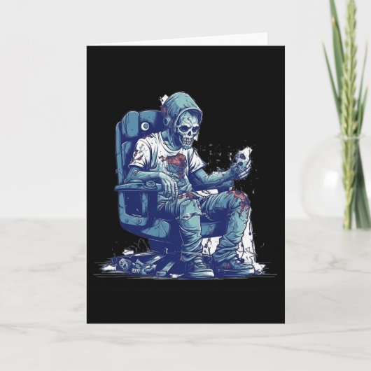 Zombie Gamer Halloween Costume Gaming Video-game C カード (正面)