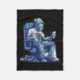 Zombie Gamer Halloween Costume Gaming Video-game C フリースブランケット