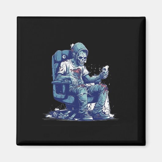 Zombie Gamer Halloween Costume Gaming Video-game C マグネット (正面)