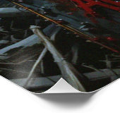 Zombie Ghoul Creepy Graveyard Fullmoon ポスター (コーナー)