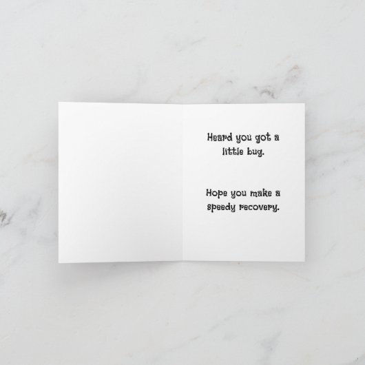 Zombie Ghoul with Bug Get-well Card カード (内部)