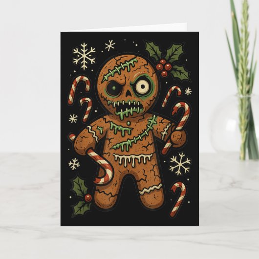 Zombie Gingerbread Man Christmas Zombie  カード (正面)
