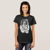 Zombie Girl Eating Heart Victorian Gothic Punk Tシャツ (正面フル)