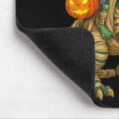 Zombie Girl Riding Mummy T Rex Halloween Kids Tric マウスパッド (コーナー)