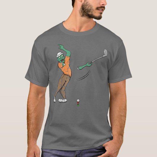 Zombie Golf Player Golfing Halloween Horror Scary  Tシャツ (正面)