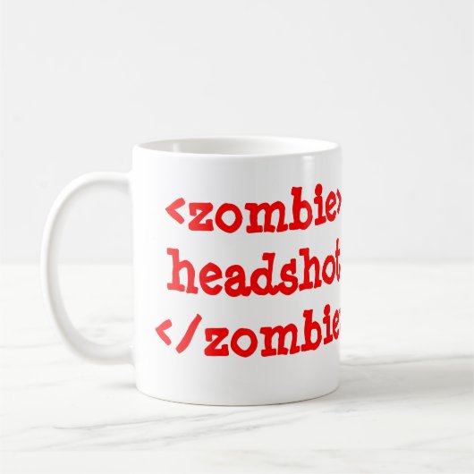 <zombie>headshot</zombie> コーヒー・マグ コーヒーマグカップ (左)