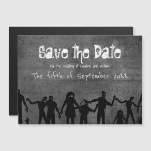 Zombie Horde Gothic Dark Save the Date マグネット招待状