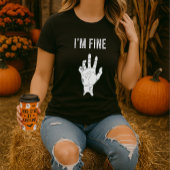 Zombie Horror I’m Fine Hand Tシャツ